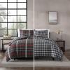 imageEddie Bauer  Twin Duvet Cover Reversible Bedding Set with Matching Shams Cozy Home Decor Astoria Plaid Red TwinGrey
