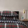 imageEddie Bauer  Twin Duvet Cover Reversible Bedding Set with Matching Shams Cozy Home Decor Astoria Plaid Red TwinGrey