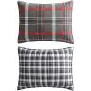 imageEddie Bauer  Twin Duvet Cover Reversible Bedding Set with Matching Shams Cozy Home Decor Astoria Plaid Red TwinGrey