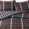 imageEddie Bauer  Twin Duvet Cover Reversible Bedding Set with Matching Shams Cozy Home Decor Astoria Plaid Red TwinGrey