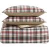 imageEddie Bauer  Twin Duvet Cover Reversible Bedding Set with Matching Shams Cozy Home Decor Astoria Plaid Red TwinRed