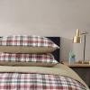 imageEddie Bauer  Twin Duvet Cover Reversible Bedding Set with Matching Shams Cozy Home Decor Astoria Plaid Red TwinRed