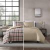 imageEddie Bauer  Twin Duvet Cover Reversible Bedding Set with Matching Shams Cozy Home Decor Astoria Plaid Red TwinRed