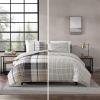 imageEddie Bauer  Twin Duvet Cover Set Reversible Microsuede Bedding Set with Matching Shams Casual Home Decor Normandy Plaid Black TwinBlack