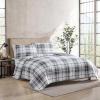 imageEddie Bauer  Twin Quilt Set Reversible Cotton Bedding with Matching Sham Home Decor for All Seasons Camano Island Red TwinAlder Plaid Grey