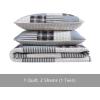 imageEddie Bauer  Twin Quilt Set Reversible Cotton Bedding with Matching Sham Home Decor for All Seasons Camano Island Red TwinCamano Island Plum