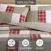 imageEddie Bauer  Twin Quilt Set Reversible Cotton Bedding with Matching Sham Home Decor for All Seasons Camano Island Red TwinCamano Island Red