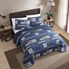 imageEddie Bauer  Twin Quilt Set Reversible Cotton Bedding with Matching Sham Home Decor for All Seasons Camano Island Red TwinEastmont Navy