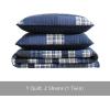 imageEddie Bauer  Twin Quilt Set Reversible Cotton Bedding with Matching Sham Home Decor for All Seasons Camano Island Red TwinEastmont Navy