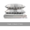 imageEddie Bauer  Twin Quilt Set Reversible Cotton Bedding with Matching Sham Home Decor for All Seasons Camano Island Red TwinFairview Grey