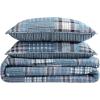 imageEddie Bauer  Twin Quilt Set Reversible Cotton Bedding with Matching Sham Home Decor for All Seasons Camano Island Red TwinHawthorne Blue