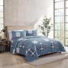 imageEddie Bauer  Twin Quilt Set Reversible Cotton Bedding with Matching Sham Home Decor for All Seasons Camano Island Red TwinHawthorne Blue
