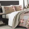 imageEddie Bauer  Twin Quilt Set Reversible Cotton Bedding with Matching Sham Home Decor for All Seasons Camano Island Red TwinHawthorne Brown