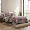 imageEddie Bauer  Twin Quilt Set Reversible Cotton Bedding with Matching Sham Home Decor for All Seasons Camano Island Red TwinHawthorne Brown