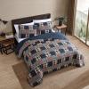 imageEddie Bauer  Twin Quilt Set Reversible Cotton Bedding with Matching Sham Home Decor for All Seasons Camano Island Red TwinMadrona NavyRed
