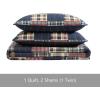 imageEddie Bauer  Twin Quilt Set Reversible Cotton Bedding with Matching Sham Home Decor for All Seasons Camano Island Red TwinMadrona NavyRed