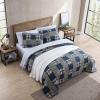 imageEddie Bauer  Twin Quilt Set Reversible Cotton Bedding with Matching Sham Home Decor for All Seasons Camano Island Red TwinMadrona Plaid Navy