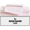 imageEddie Bauer Kids  Twin Sheets Stain Resistant Kids Bedding Ideal for Toddler Bedding Set Stripes Game Blue TwinLittle Stripe Pink