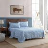 imageEddie Bauer Kids  Twin Sheets Stain Resistant Kids Bedding Ideal for Toddler Bedding Set Stripes Game Blue TwinPreston Check Blue