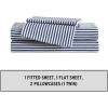 imageEddie Bauer Kids  Twin Sheets Stain Resistant Kids Bedding Ideal for Toddler Bedding Set Stripes Game Blue TwinVivid Stripe Blue
