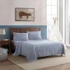 imageEddie Bauer Kids  Twin Sheets Stain Resistant Kids Bedding Ideal for Toddler Bedding Set Stripes Game Blue TwinVivid Stripe Blue