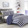 imageEddie Bauer Twin Quilt Set Cotton Reversible Bedding with Matching Sham Home Decor for All Seasons Lakehouse Plaid Light Grey TwinBlue
