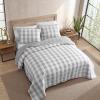 imageEddie Bauer Twin Quilt Set Cotton Reversible Bedding with Matching Sham Home Decor for All Seasons Lakehouse Plaid Light Grey TwinLight Grey