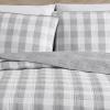 imageEddie Bauer Twin Quilt Set Cotton Reversible Bedding with Matching Sham Home Decor for All Seasons Lakehouse Plaid Light Grey TwinLight Grey