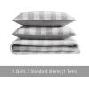 imageEddie Bauer Twin Quilt Set Cotton Reversible Bedding with Matching Sham Home Decor for All Seasons Lakehouse Plaid Light Grey TwinLight Grey