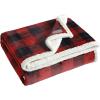 imageEddie Bauer  Blanket Super Soft Reversible Sherpa ampamp Brushed Fleece Bedding Throw Blankets for Couch Ideal for Lounging Cabin Plaid BrownRed Check