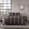 imageEddie Bauer  Twin Duvet Cover Reversible Bedding Set with Matching Shams Cozy Home Decor Astoria Plaid Red TwinGrey