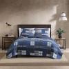 imageEddie Bauer  Twin Quilt Set Reversible Cotton Bedding with Matching Sham Home Decor for All Seasons Camano Island Red TwinEastmont Navy