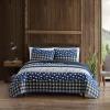 imageEddie Bauer  Twin Quilt Set Reversible Cotton Bedding with Matching Sham Lightweight Home Decor for All Seasons Blue Creek Navy Twin