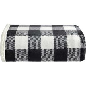 imageEddie Bauer  Blanket Super Soft Reversible Sherpa ampamp Brushed Fleece Bedding Throw Blankets for Couch Ideal for Lounging Cabin Plaid BrownBlack Check