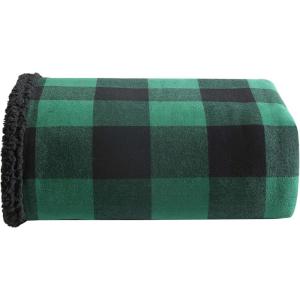 imageEddie Bauer  Blanket Super Soft Reversible Sherpa ampamp Brushed Fleece Bedding Throw Blankets for Couch Ideal for Lounging Cabin Plaid BrownGreenBlack
