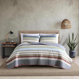 imageEddie Bauer  Queen Quilt Set Cotton Reversible Bedding with Matching Shams Lightweight Home Decor for All Seasons Salmon Ladder Multi QueenSalmon Ladder Multi