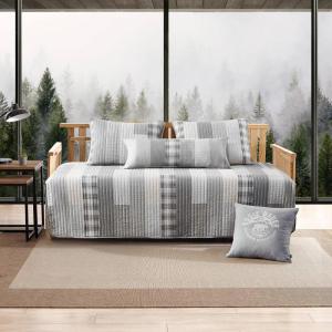imageEddie Bauer Daybed Set 4 Piece Cotton Bedding Set All Season Lodge Home Dcor Salmon Ladder Multi DaybedFairview Grey