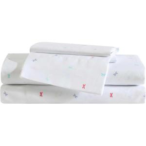 imageEddie Bauer Kids  Twin Sheets Stain Resistant Kids Bedding Ideal for Toddler Bedding Set Stripes Game Blue TwinDragonflies Pink