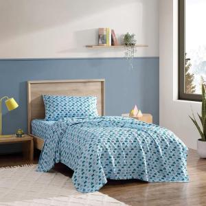 imageEddie Bauer Kids  Twin Sheets Stain Resistant Kids Bedding Ideal for Toddler Bedding Set Stripes Game Blue TwinLittle Rider