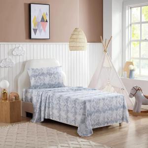 imageEddie Bauer Kids  Twin Sheets Stain Resistant Kids Bedding Ideal for Toddler Bedding Set Stripes Game Blue TwinSpring Water Tie Dye GreyWhite