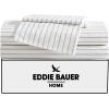 imageEddie Bauer  King Sheet Set Cotton Percale Bedding Set Super Soft and Bedding Set OekoTex Certified Essential Stripe Beige King