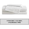 imageEddie Bauer  King Sheet Set Cotton Percale Bedding Set Super Soft and Bedding Set OekoTex Certified Essential Stripe Beige King