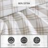 imageEddie Bauer  Queen Sheet Set Cotton Percale Bedding Set Super Soft and Bedding Set OekoTex Certified Basic Plaid Beige Queen