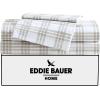 imageEddie Bauer  Queen Sheet Set Cotton Percale Bedding Set Super Soft and Bedding Set OekoTex Certified Basic Plaid Beige Queen