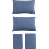 imageEddie Bauer  Queen Sheets Cotton Flannel Bedding Set Brushed for Extra Softness Cozy Home Decor Green QueenBlue