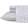 imageEddie Bauer  Twin Sheet Set Cotton Percale Bedding Set Crisp ampamp Cool Home Decor Dorm Room Essentials Animal Tracks White TwinAlbright Hill GreenWhite