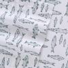 imageEddie Bauer  Twin Sheet Set Cotton Percale Bedding Set Crisp ampamp Cool Home Decor Dorm Room Essentials Animal Tracks White TwinAlbright Hill GreenWhite