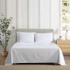imageEddie Bauer  Twin Sheet Set Cotton Percale Bedding Set Crisp ampamp Cool Home Decor Dorm Room Essentials Animal Tracks White TwinArden Stripe Grey