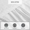 imageEddie Bauer  Twin Sheet Set Cotton Percale Bedding Set Crisp ampamp Cool Home Decor Dorm Room Essentials Animal Tracks White TwinArden Stripe Grey