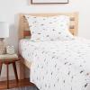 imageEddie Bauer  Twin Sheet Set Cotton Percale Bedding Set Crisp ampamp Cool Home Decor Dorm Room Essentials Animal Tracks White TwinCascade Camping WhiteGreenOrange